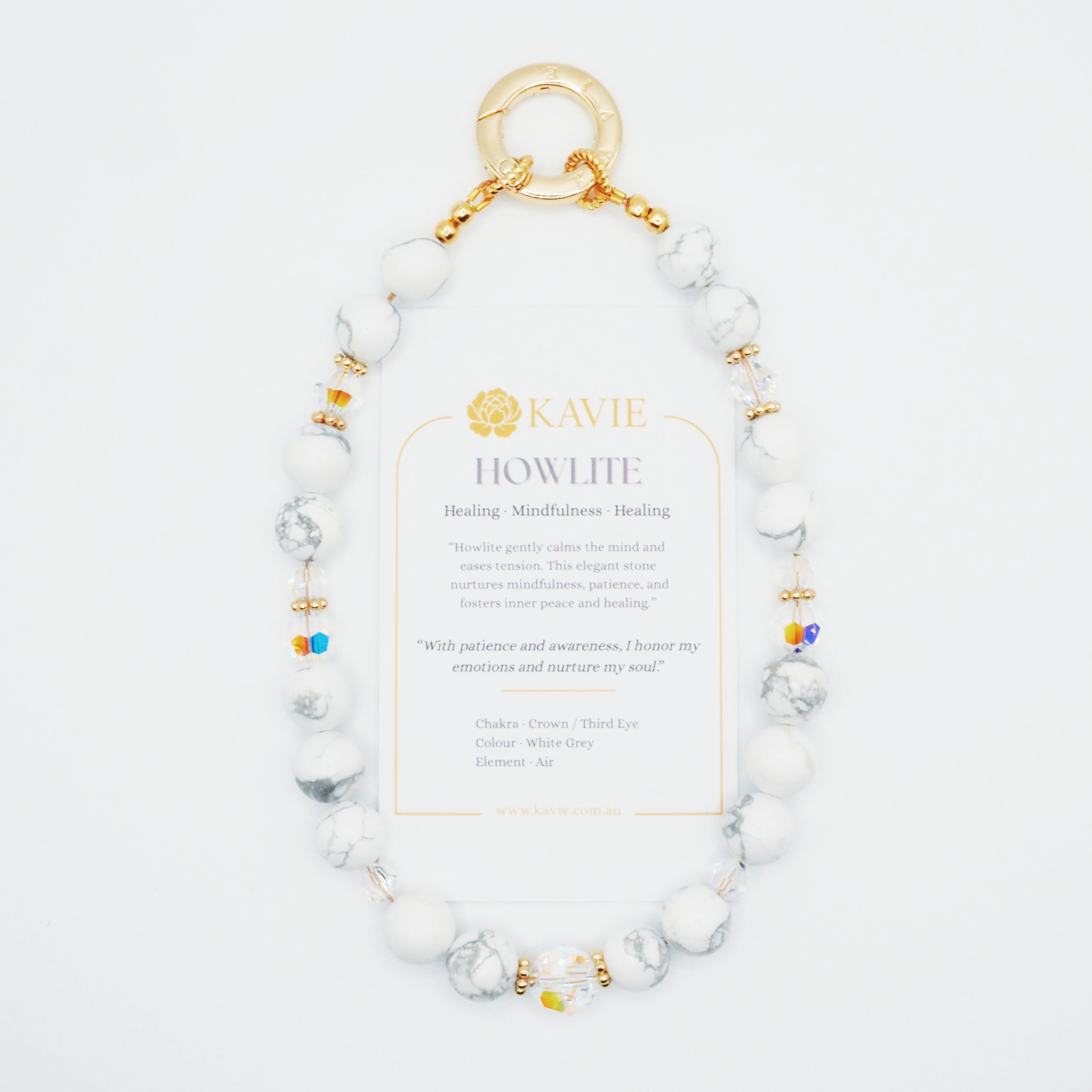 Howlite | Phone Chain Wrist Strap