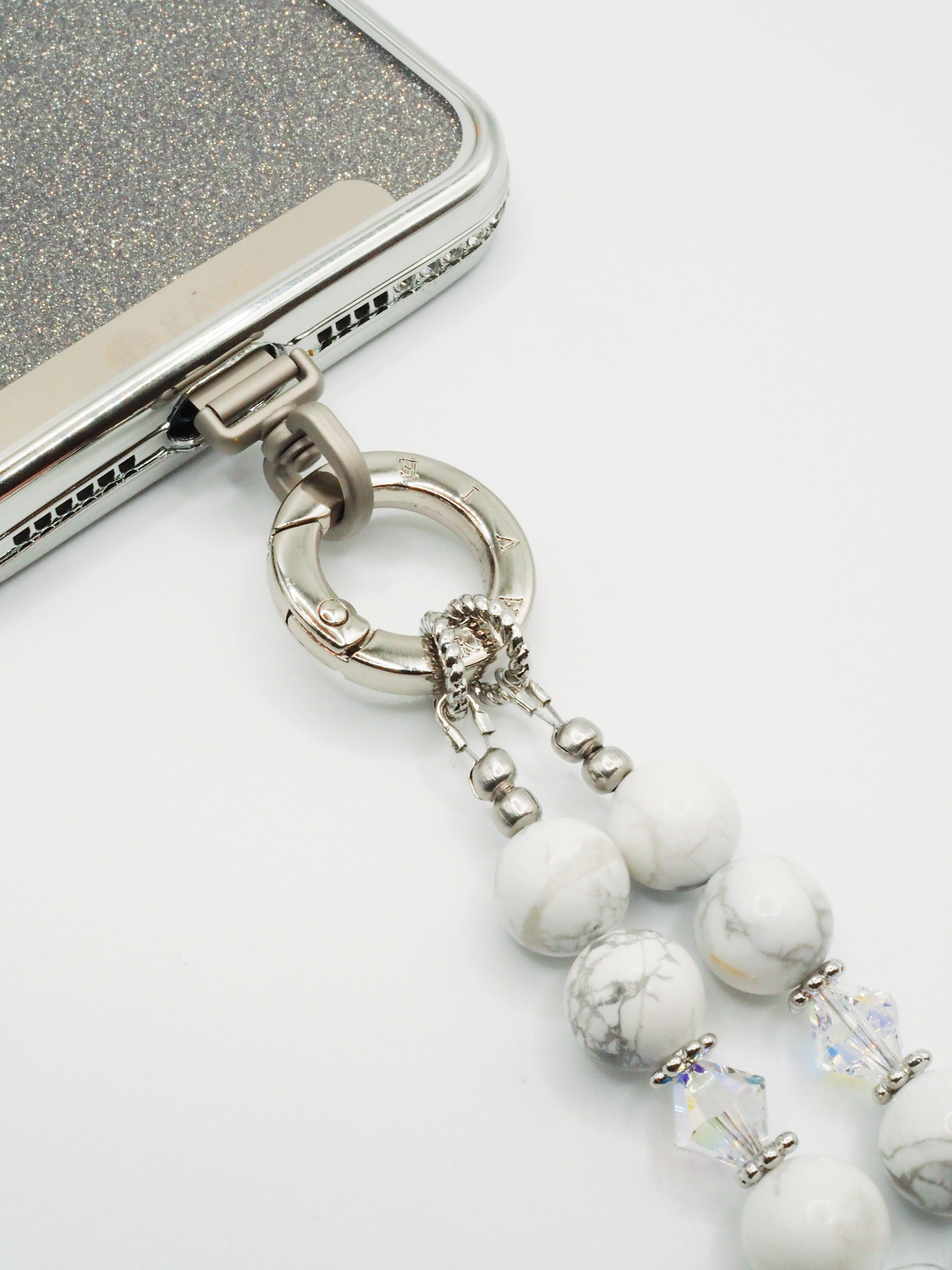 Howlite | Phone Chain Wrist Strap