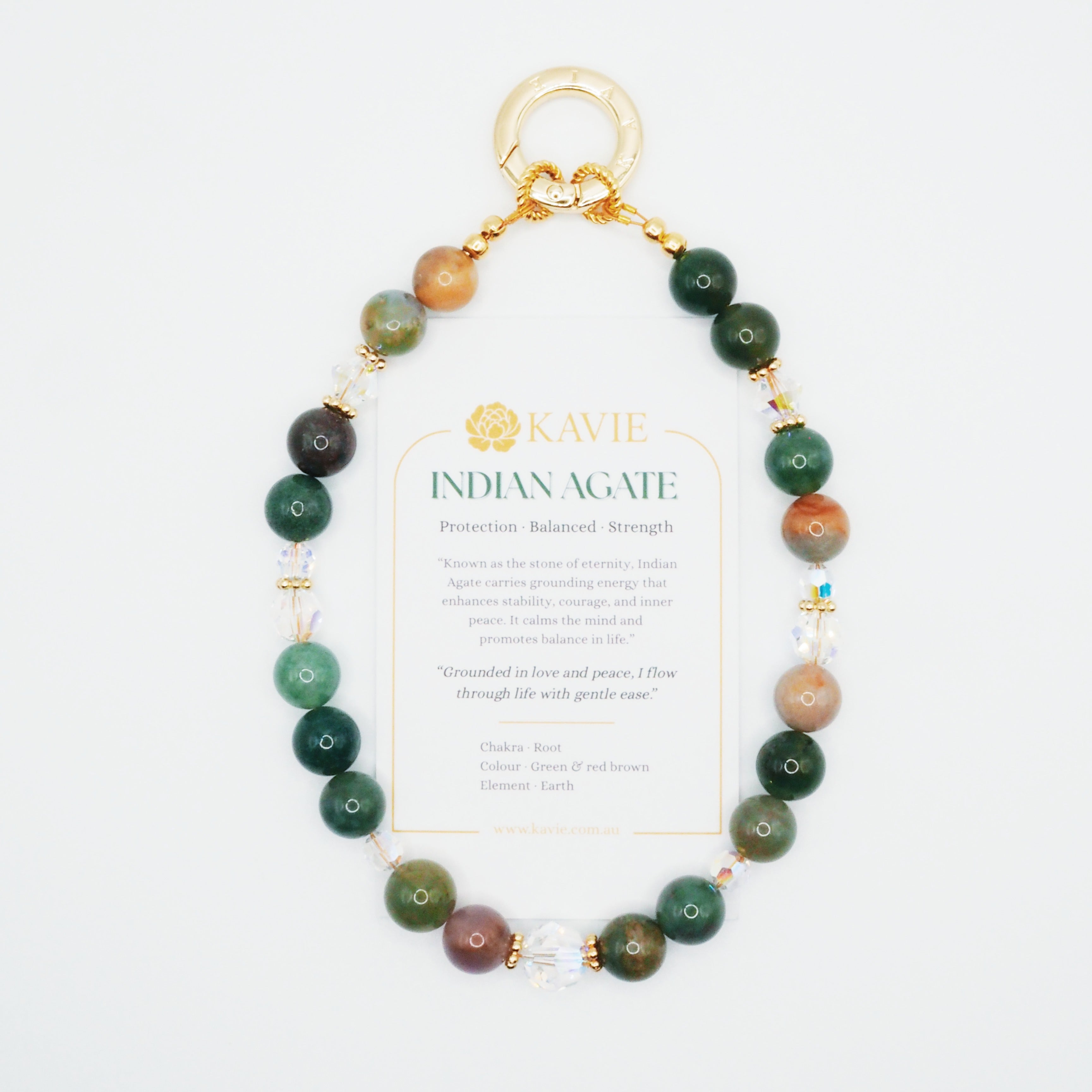 Indian Agate | Phone Chain Wrist Strap