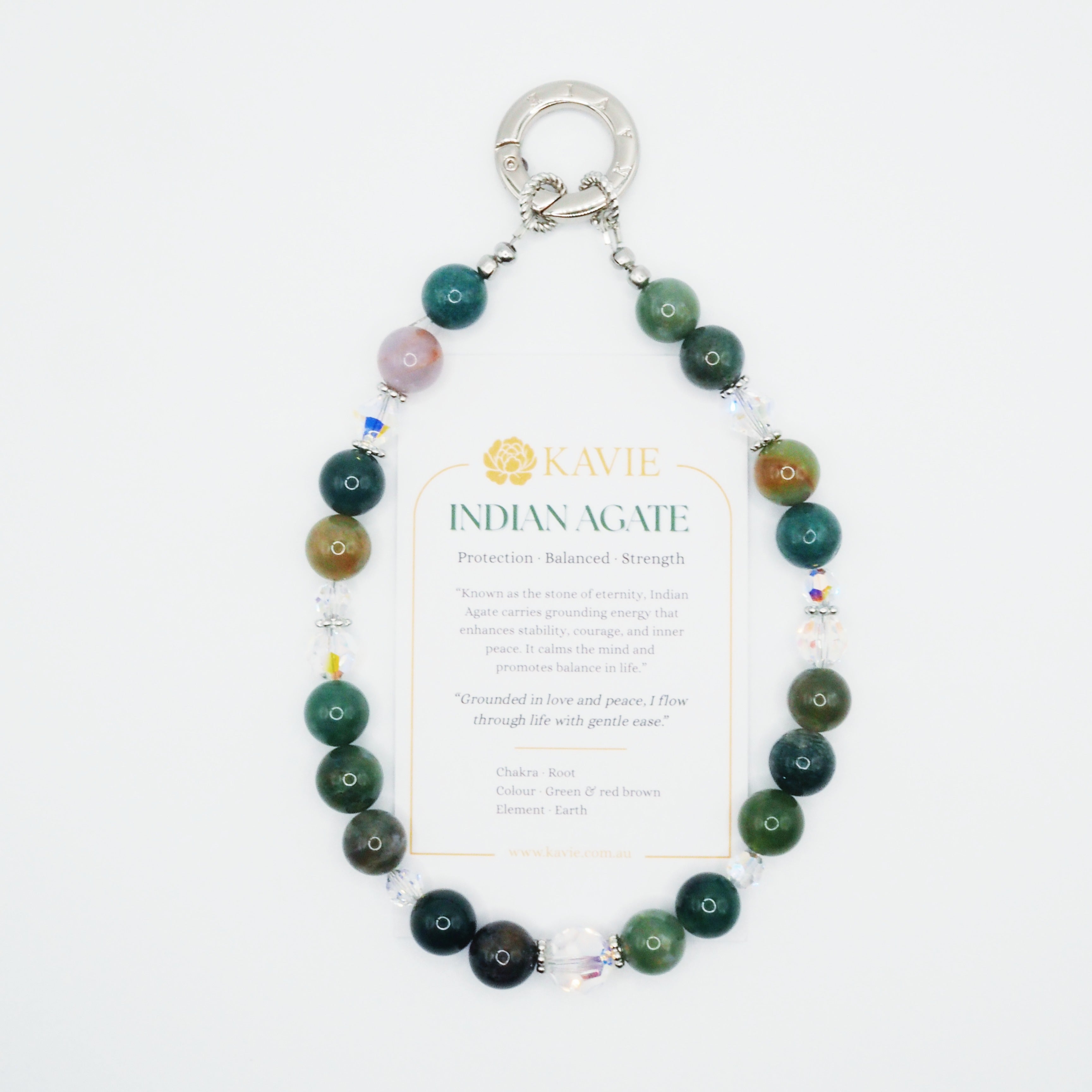 Indian Agate | Phone Chain Wrist Strap