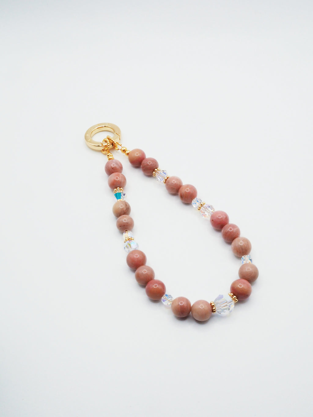 Pink Rhodochrosite | Phone Chain Wrist Strap