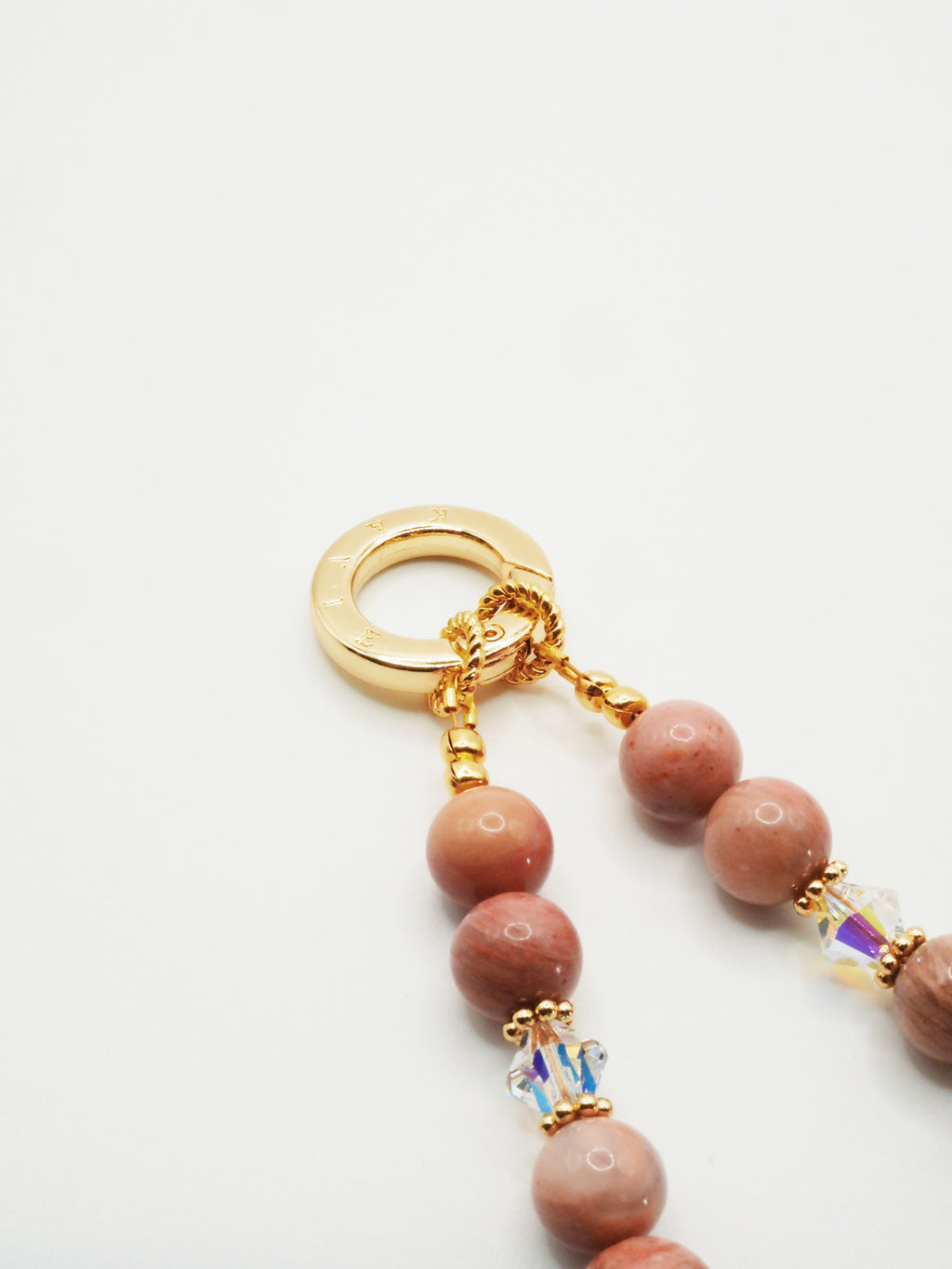 Pink Rhodochrosite | Phone Chain Wrist Strap