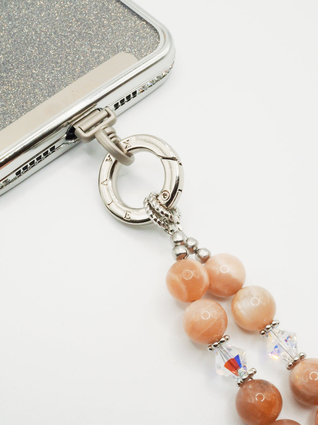 Red Moonstone | Phone Chain Wrist Strap