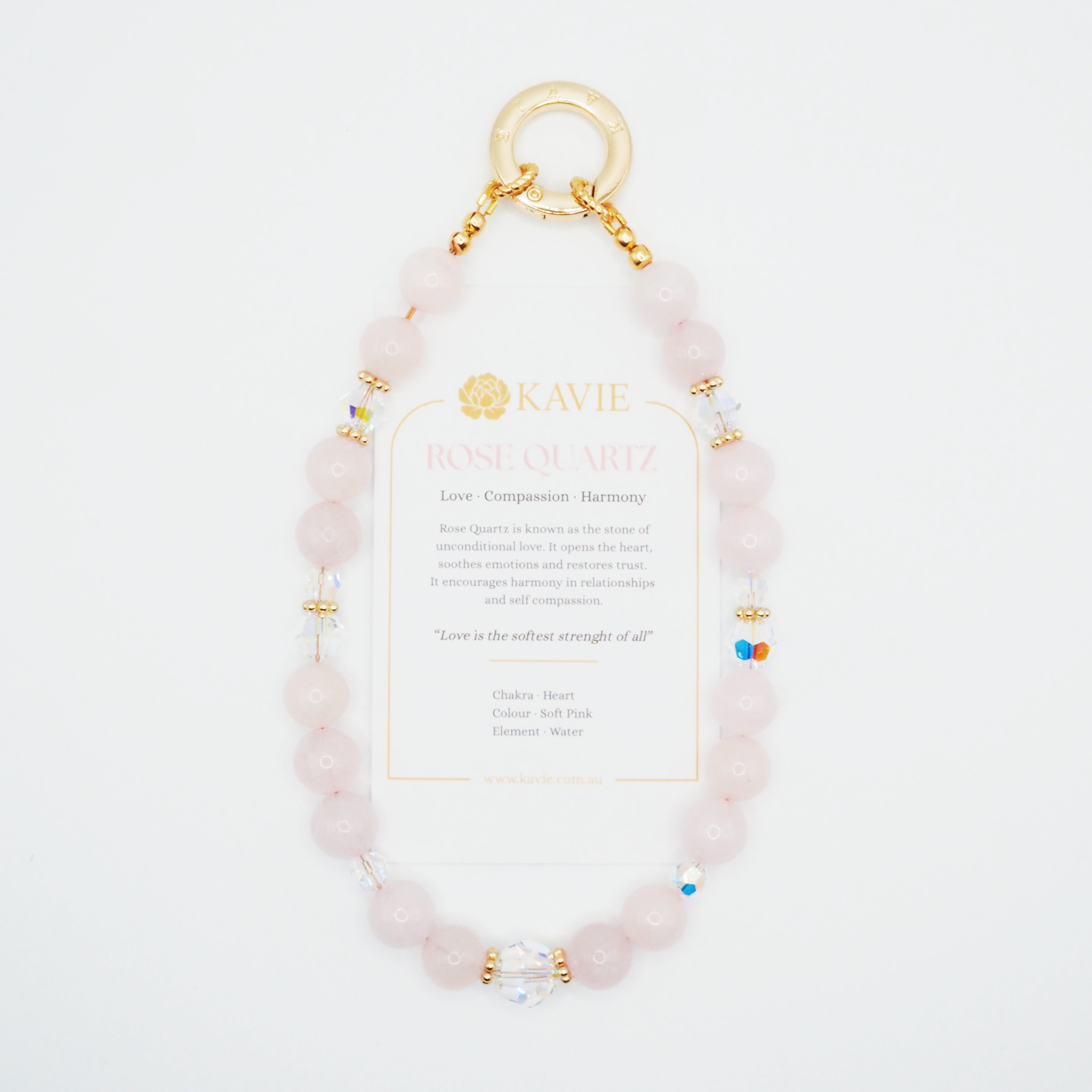 Rose Quartz | Phone Chain Wrist Strap