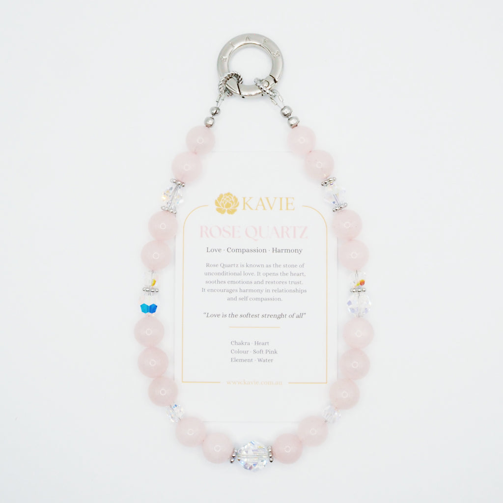 Rose Quartz | Phone Chain Wrist Strap