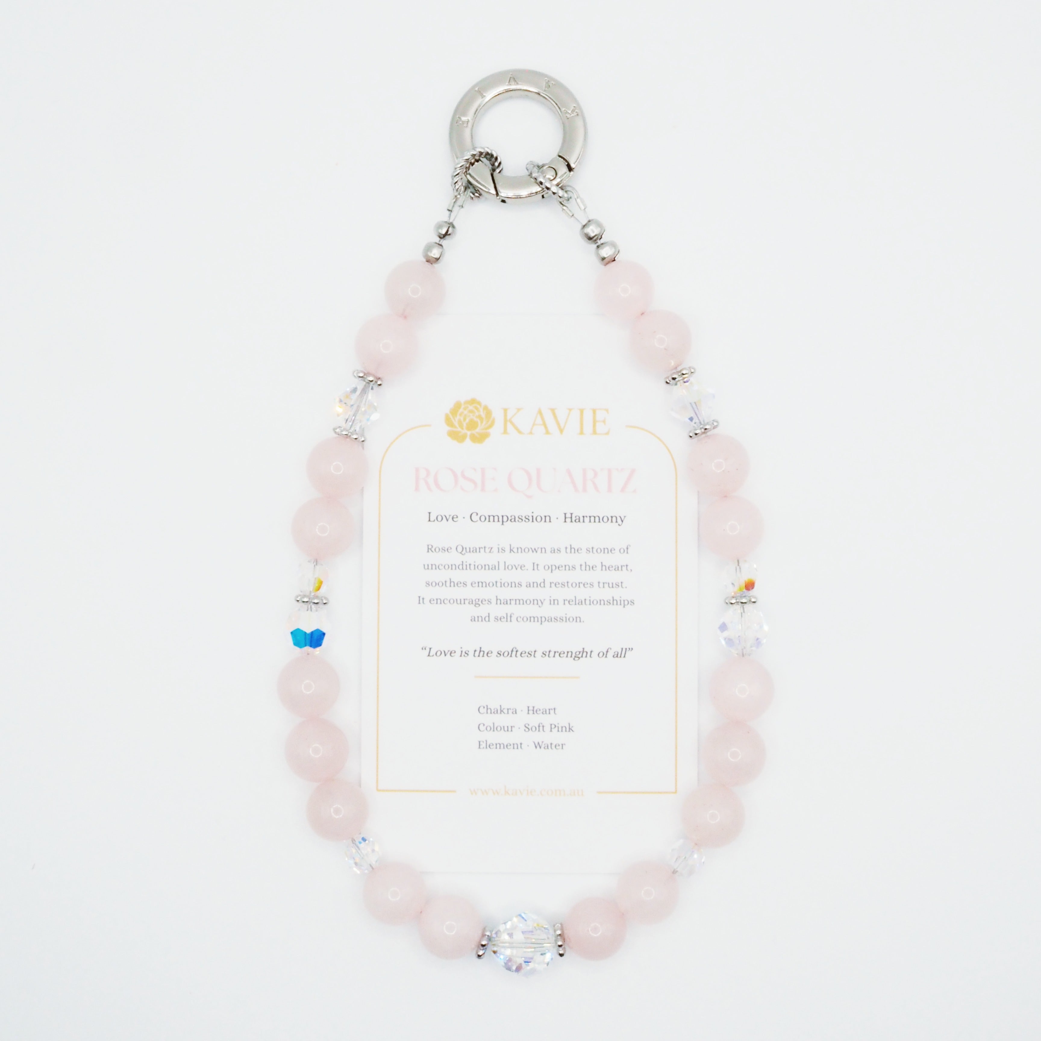 Rose Quartz | Phone Chain Wrist Strap
