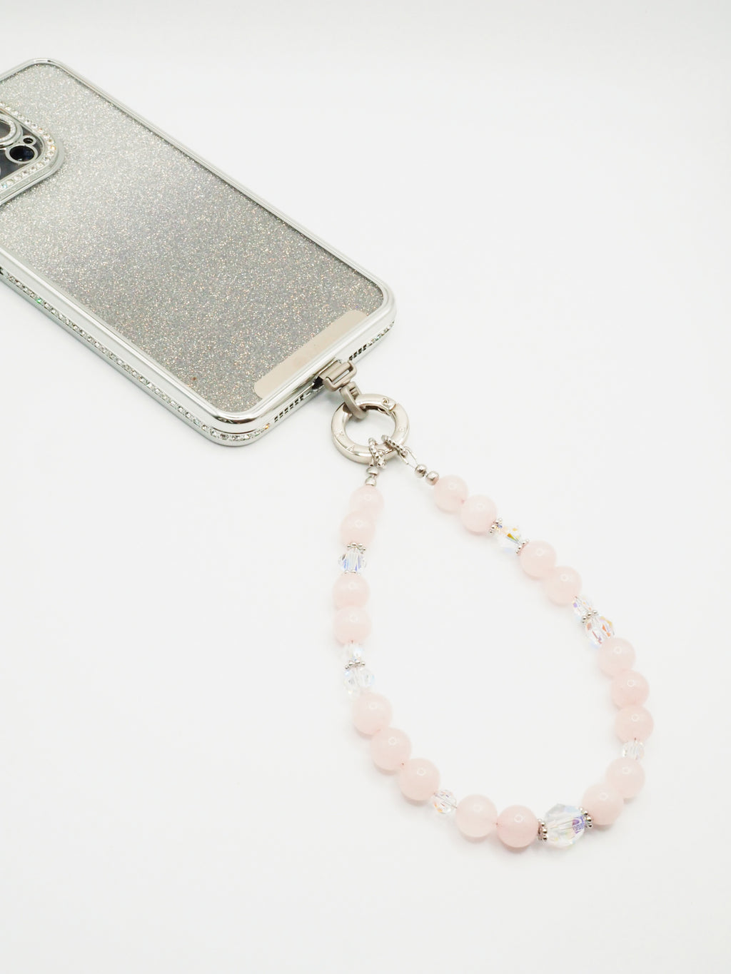 Rose Quartz | Phone Chain Wrist Strap