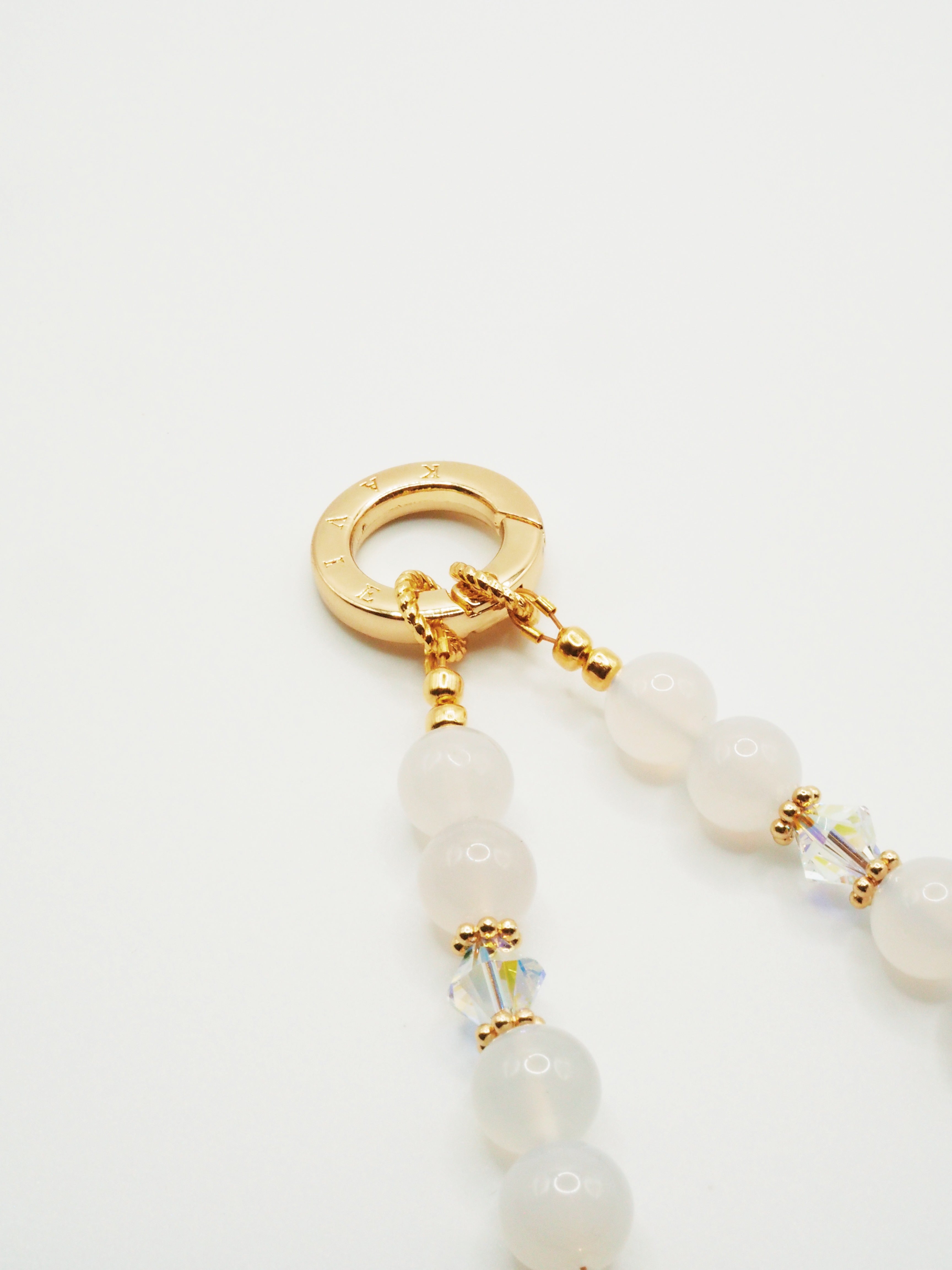 White Agate | Phone Chain Wrist Strap