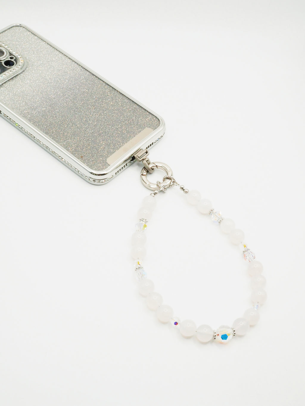 White Agate | Phone Chain Wrist Strap