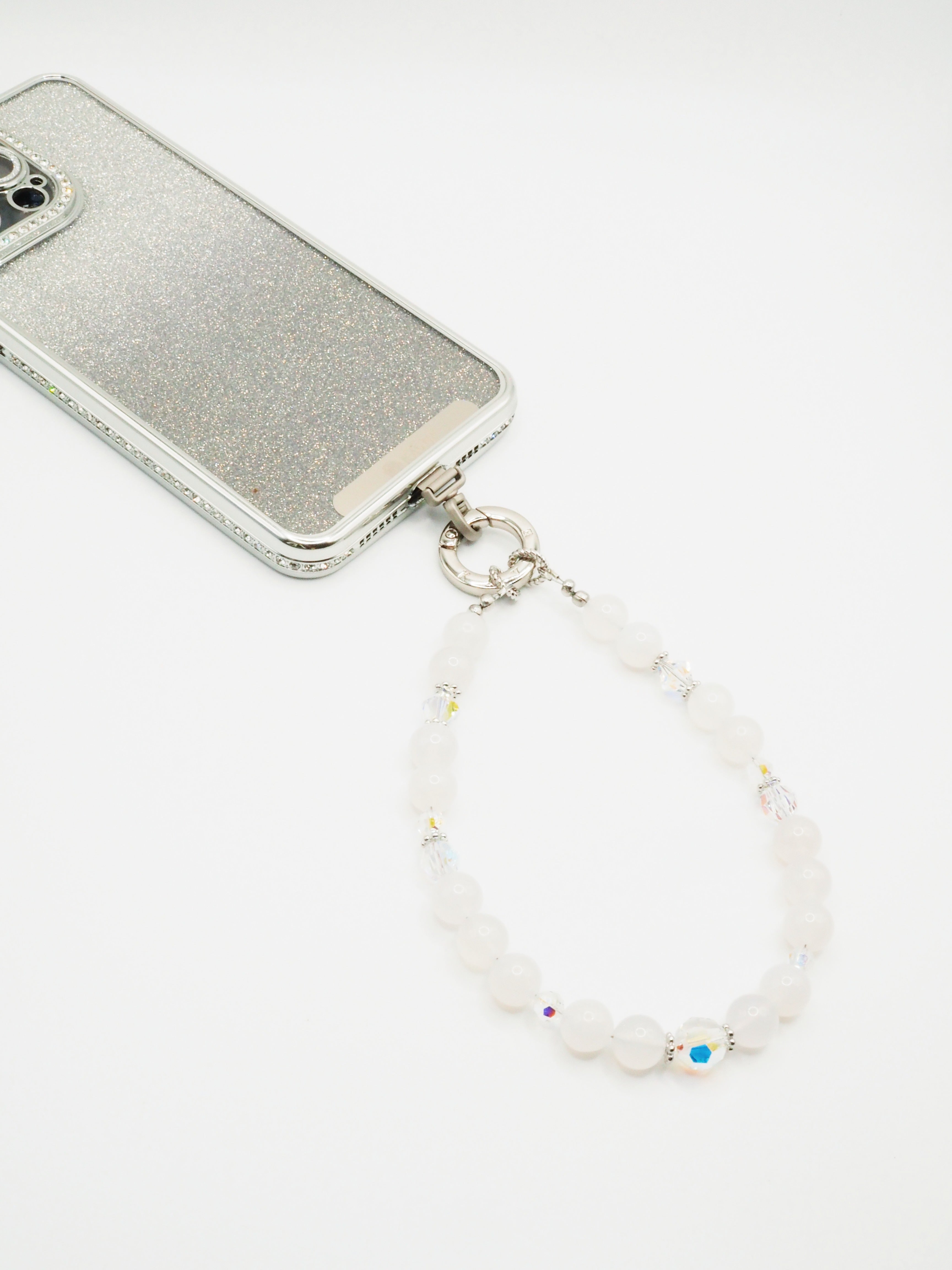 White Agate | Phone Chain Wrist Strap